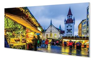 Sklenený obraz Nemecko Old Market prázdniny 120x60 cm 2 Prívesky