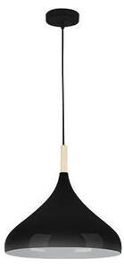 Luster na lanku MIKO 1xE27/60W/230V pr. 32 cm čierna