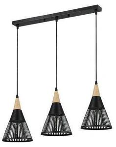 Luster na lanku HIRA 3xE27/60W/230V čierna