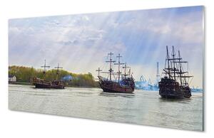 Obraz na skle Lode oblohe deň mraky 100x50 cm 2 Prívesky