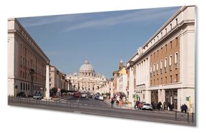Sklenený obraz Katedrála Rome budovy ulice 140x70 cm 2 Prívesky