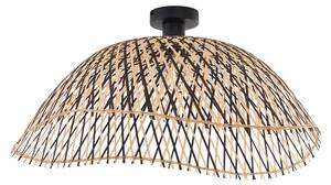 Art Deco stropné svietidlo čierne bambusové 60 cm - Alka