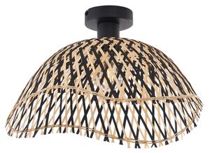 Art Deco stropné svietidlo čierne bambusové 40 cm - Alka