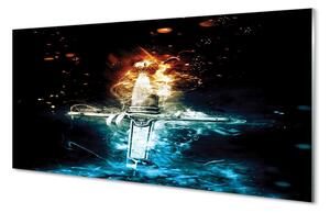 Sklenený obraz Sword of farebné dymu 100x50 cm 2 Prívesky