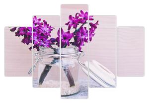 Obraz fialových kvetín (150x105 cm)