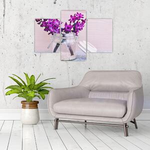 Obraz fialových kvetín (90x60 cm)