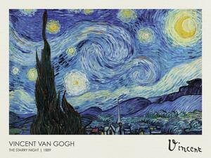 Obrazová reprodukcia The Starry night (1889), Vincent van Gogh