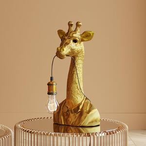 KARE Animal Giraffe stolová lampa 50 cm zlatá