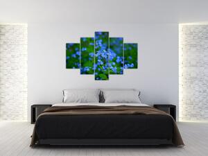 Obraz modrých kvetín (150x105 cm)