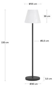 MUZZA Vonkajšia stojacia lampa maray 150 cm čierna