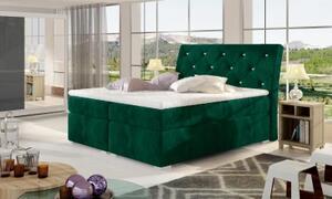 Zltahala.sk Boxspingová posteľ Marvin, zelená 160x200cm (kronos 19/BLN 03)