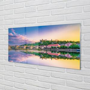 Sklenený obraz rieka Nemecko Sunset 140x70 cm 2 Prívesky