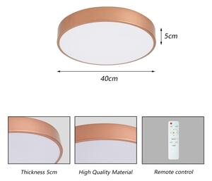 Brilagi - LED Stmievateľné stropné svietidlo POOL LED/48W/230V priemer 40 cm bronzové + diaľkový ovládač