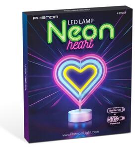 LED neónová stolná dekorácia LED/2W/3xAA USB srdce