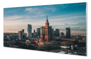 Sklenený obraz Varšava panorama mrakodrapov svitania 100x50 cm 2 Prívesky