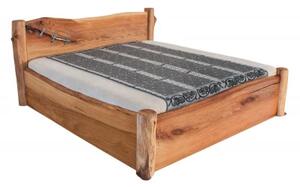 Zltahala.sk Masívna designová posteľ ADANA s úložným priestorom z brestového dreva, 200x160