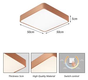 Brilagi - LED stropné svietidlo POOL LED/48W/230V 3000/4000/6000K 50x50 cm bronzové