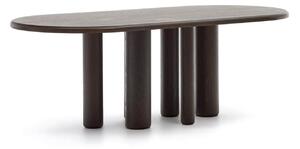 MUZZA Jedálenský stôl lenmai 220 x 105 cm tmavohnedý