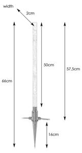 Markslöjd 107719 - LED vonkajšia lampa GARDEN24 LED/3W/24V 66 cm IP44 čierna/priehľadná