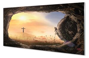 Sklenený obraz kríž 100x50 cm 2 Prívesky