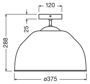 Osram - Prisadený luster CAMEL BELL 1xE27/9W/230V pr. 37,5 cm