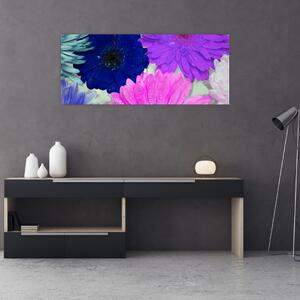 Obraz farebných kvetín (120x50 cm)