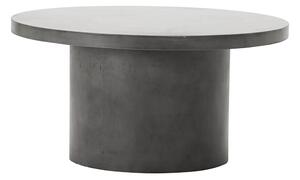 MUZZA Okrúhly stolík teno Ø 90 x 45 cm sivý