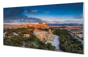 Sklenený obraz Grécko Panorama architektúru Athens 100x50 cm 2 Prívesky