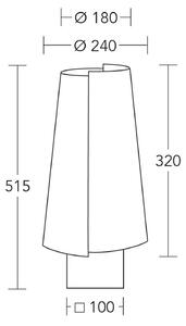 Stolná lampa HerzBlut Jojo, drevo, hnedá/krémová, 51,5 cm, E27