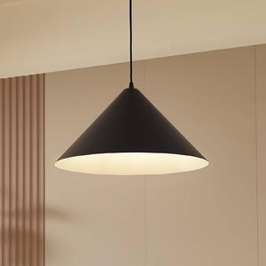 Závesné svietidlo Lindby Clarine, čierna/biela, Ø 50 cm, kov