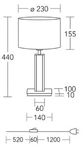 HerzBlut stolová lampa Karl K, okrúhla, drevo, biela, 44 cm, E27