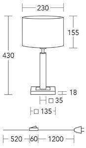 HerzBlut stolová lampa Titos, drevo, biela, výška 43 cm, E27