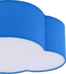 Stropné svietidlo Cloud, textil, 41 x 31 cm, modrá farba
