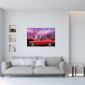 Obraz červeného auta (90x60 cm)