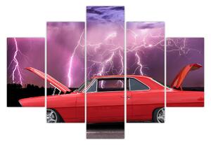 Obraz červeného auta (150x105 cm)