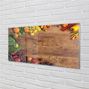 Obraz na skle Board špargľa ananás jablko 120x60 cm 4 Prívesky