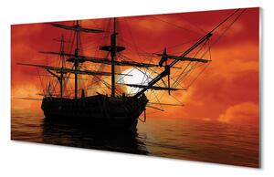 Obraz na skle Loď more neba mraky slnko 100x50 cm 4 Prívesky