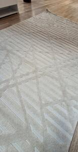 HU Béžový moderný koberec TWIST BEIGE 20294A Rozmer: 60x100 cm