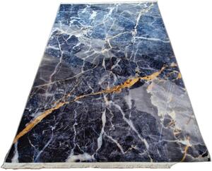 HU Modro sivý moderný koberec VELVET M281 Rozmer: 50x80 cm