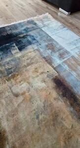 HU Sivo hnedo modrý moderný koberec VELVET WL087 Rozmer: 50x80 cm