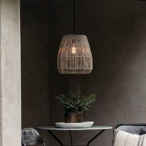 PR Home vonkajšia závesná lampa Saigon, sivá, Ø 28 cm, kábel 2,5 m