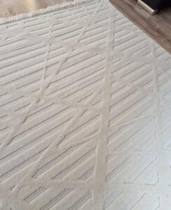HU Krémovo, béžový moderný koberec TWIST CREAM 20294A Rozmer: 60x100 cm
