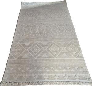 HU Béžový moderný koberec TWIST BEIGE 23929A Rozmer: 60x100 cm
