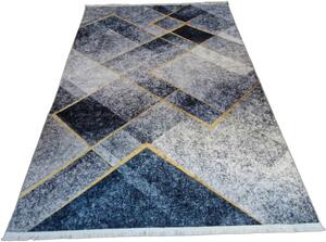 HU Sivo modrý moderný koberec VELVET LH024 Rozmer: 50x80 cm