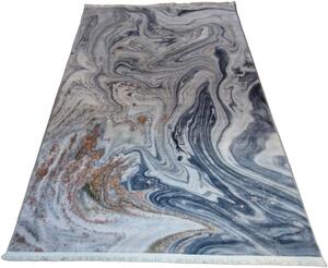 HU Sivo modrý moderný koberec VELVET M258 Rozmer: 50x80 cm