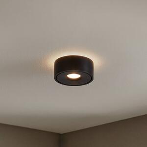Arcchio LED stropné svietidlo Rotari, Ø 12 cm, hore & dole, čierne
