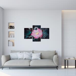 Obraz ružovej kvetiny (90x60 cm)