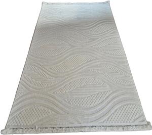 HU Krémovo, béžový moderný koberec TWIST CREAM 31204A Rozmer: 60x100 cm