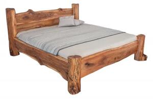 Zltahala.sk Masívna designová posteľ BELINDA s úložným priestorom z brestového dreva, 200x160