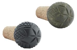 Zátka na fľašu Wooden Čierna